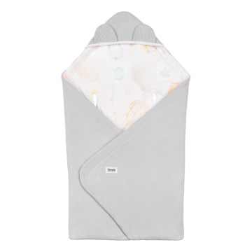 Lionelo - Iesaiņojums autosēdeklim TRAVEL SWADDLE 90x90 cm Pelēks Balons