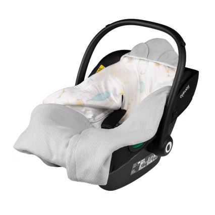 Lionelo - Iesaiņojums autosēdeklim TRAVEL SWADDLE 90x90 cm Pelēks Balons