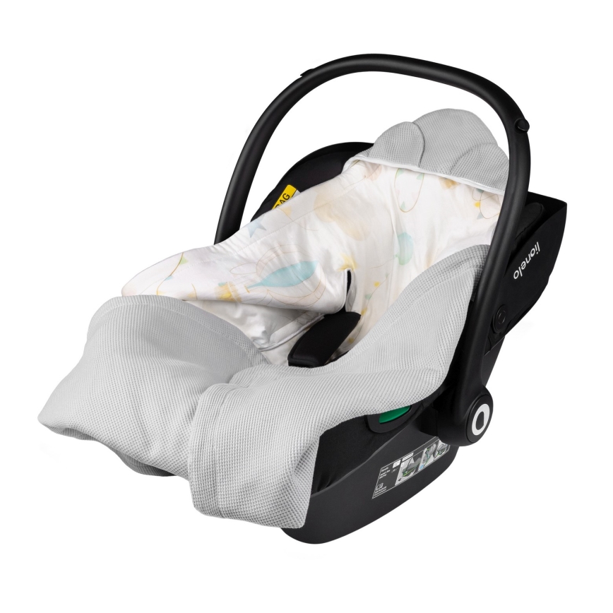 Lionelo - Iesaiņojums autosēdeklim TRAVEL SWADDLE 90x90 cm Pelēks Balons
