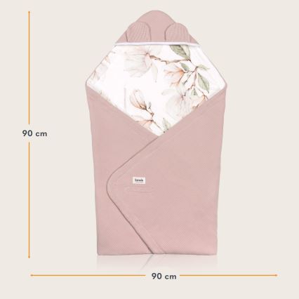 Lionelo - Ietinamā sega bērnu autokrēsliņam TRAVEL SWADDLE 90x90 cm Magnolijas bēšs