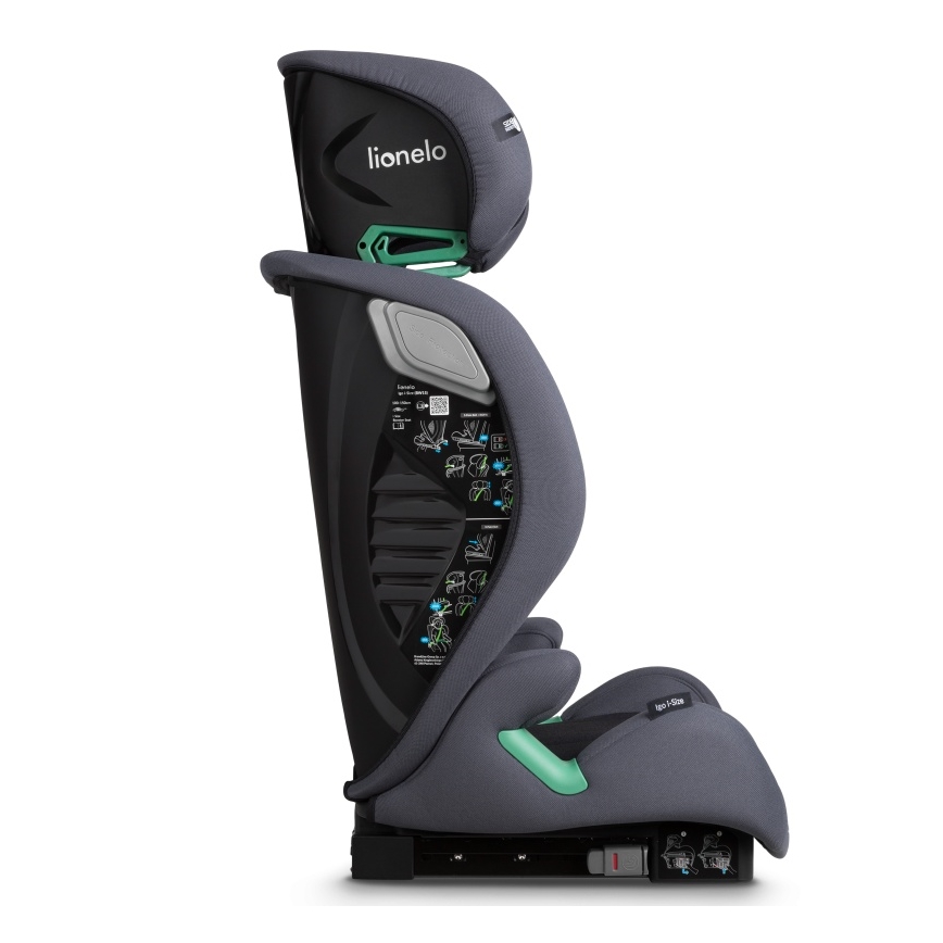 Lionelo - IGO i-Size bērnu autosēdeklis 100-150 cm, grafīta pelēks