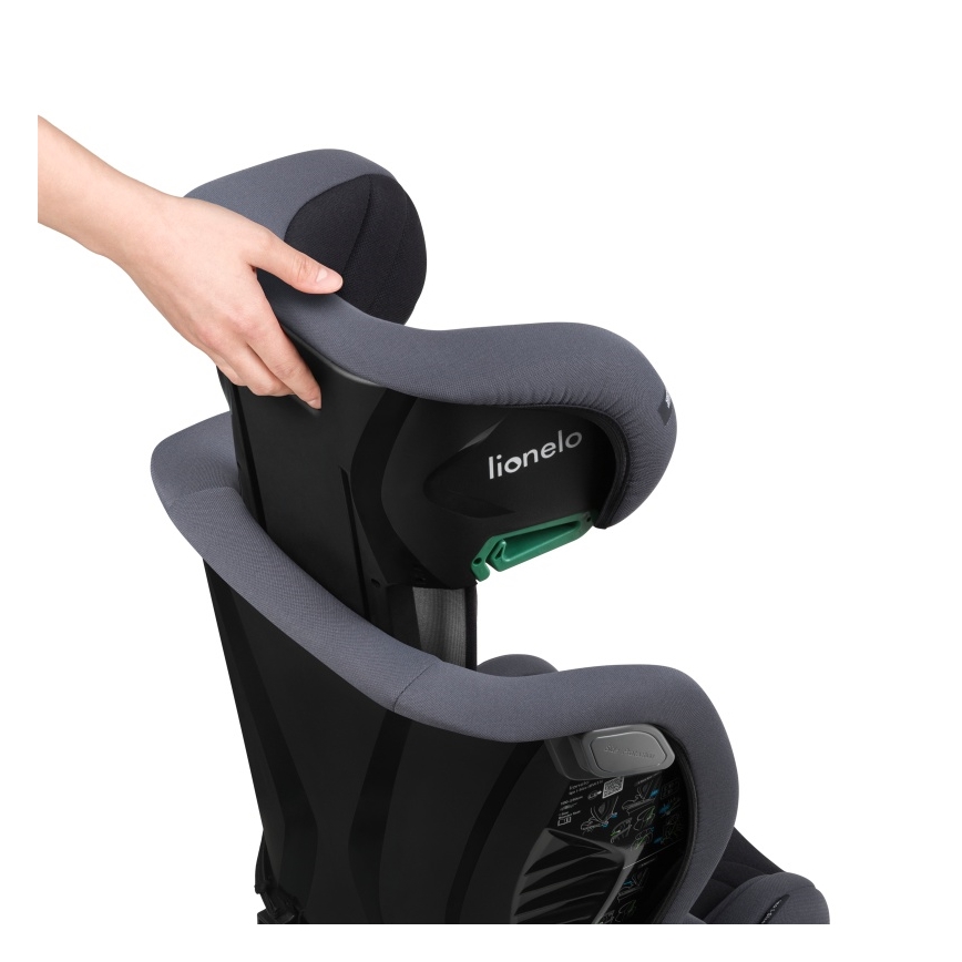Lionelo - IGO i-Size bērnu autosēdeklis 100-150 cm, grafīta pelēks