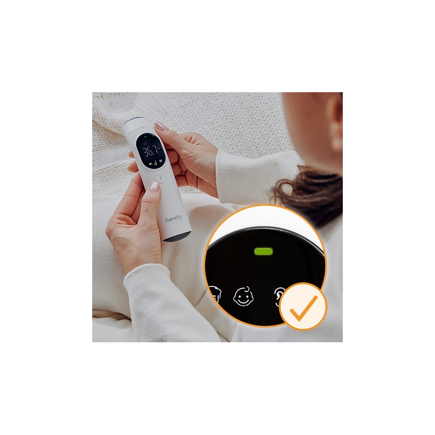 Lionelo - Infrasarkanais bezkontakta termometrs FEVERSCAN 2xAAA
