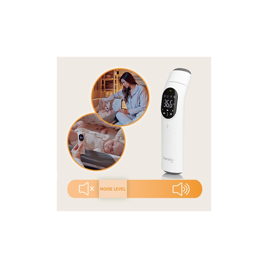 Lionelo - Infrasarkanais bezkontakta termometrs FEVERSCAN 2xAAA