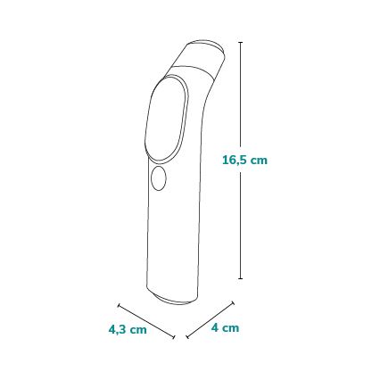 Lionelo - Infrasarkanais bezkontakta termometrs FEVERSCAN 2xAAA