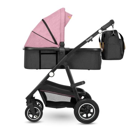 Lionelo - Kombinētie 2-in-1 rati AMBER Pink Rose
