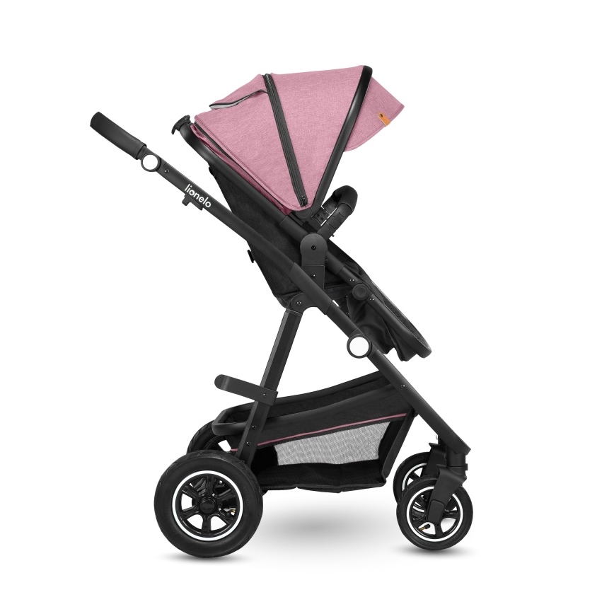 Lionelo - Kombinētie 2-in-1 rati AMBER Pink Rose