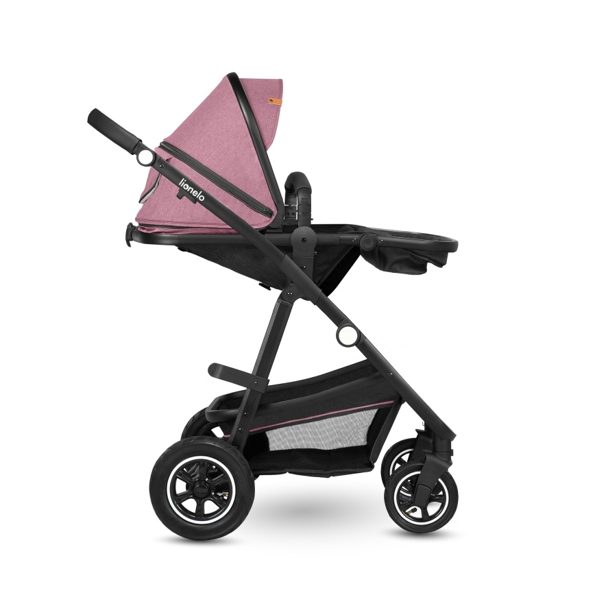 Lionelo - Kombinētie 2-in-1 rati AMBER Pink Rose