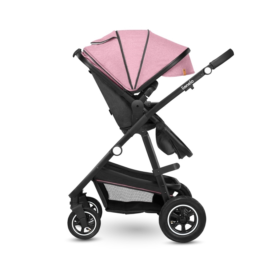 Lionelo - Kombinētie 2-in-1 rati AMBER Pink Rose