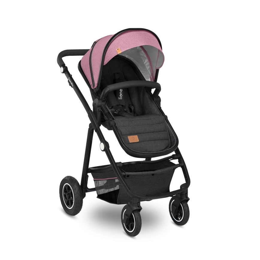 Lionelo - Kombinētie 2-in-1 rati AMBER Pink Rose