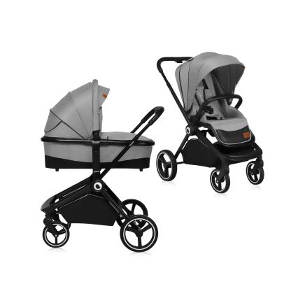 Lionelo - Kombinētie 2-in-1 ratiņi MIKA Grey Stone