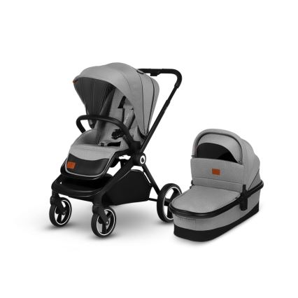 Lionelo - Kombinētie 2-in-1 ratiņi MIKA Grey Stone