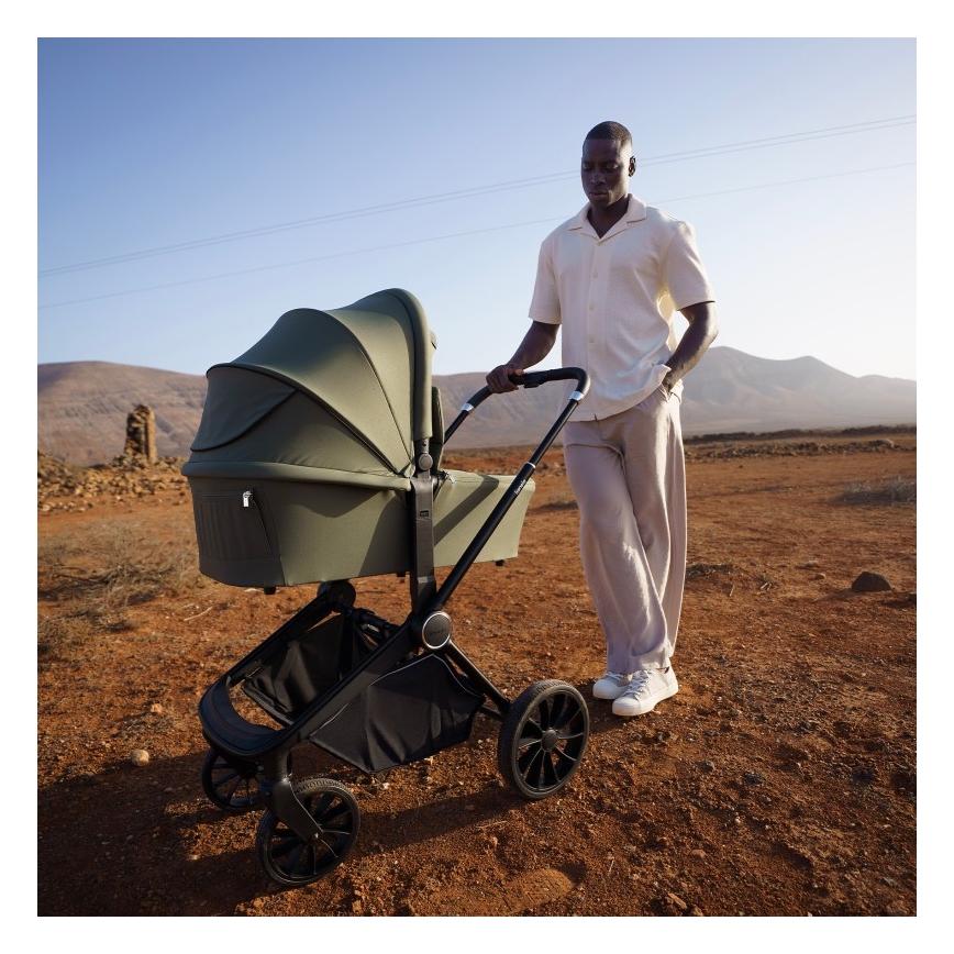 Lionelo - Kombinētie 3-in-1 ratiņi MIKA PLUS olīvu zaļš