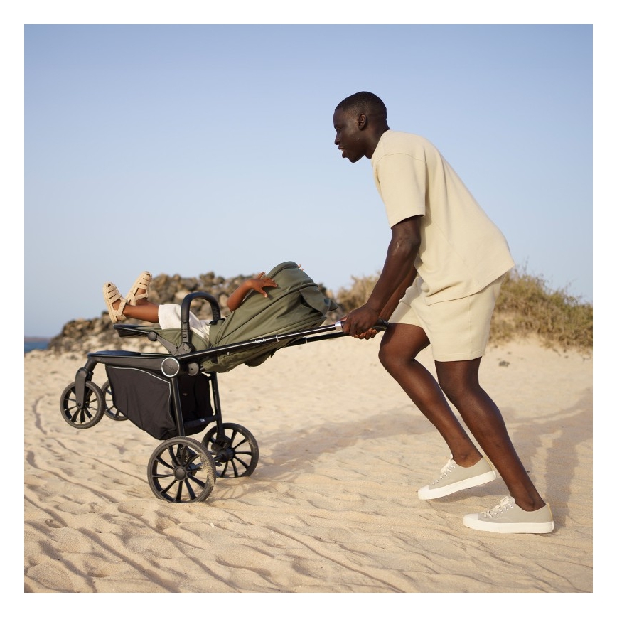 Lionelo - Kombinētie 3-in-1 ratiņi MIKA PLUS olīvu zaļš