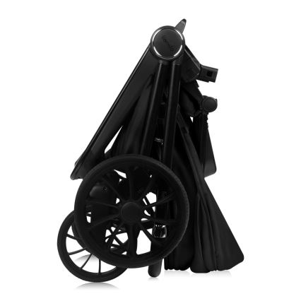 Lionelo - Kombinētie 3‑1 bērnu ratiņi MIKA PLUS Black Onyx