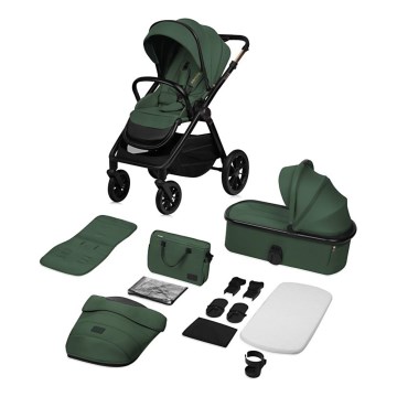 Lionelo - Kombinētie bērnu rati 2-in-1 LAYLA Green Forest