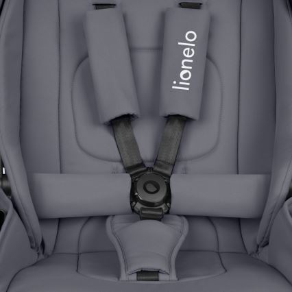 Lionelo - Kombinētie bērnu rati 3‑1 MIKA PLUS Grey Stone