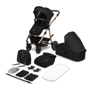 Lionelo - Kombinētie rati 2-in-1 AMBER Black Onyx