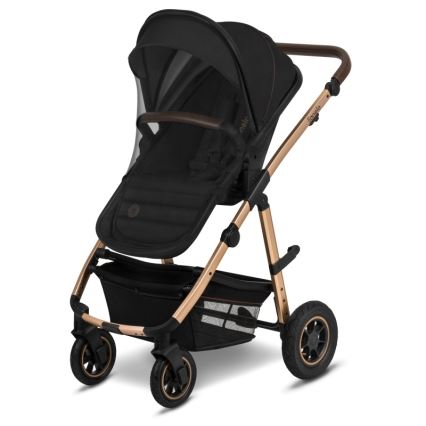 Lionelo - Kombinētie rati 2-in-1 AMBER Black Onyx