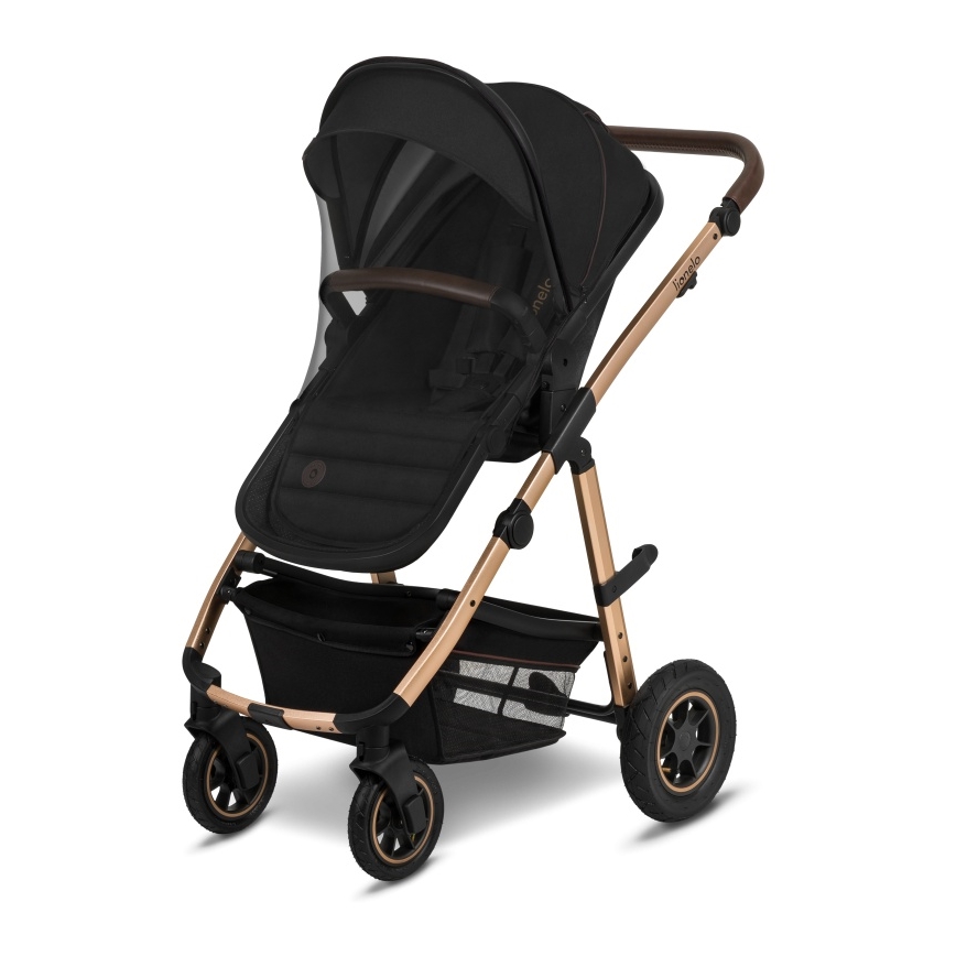 Lionelo - Kombinētie rati 2-in-1 AMBER Black Onyx