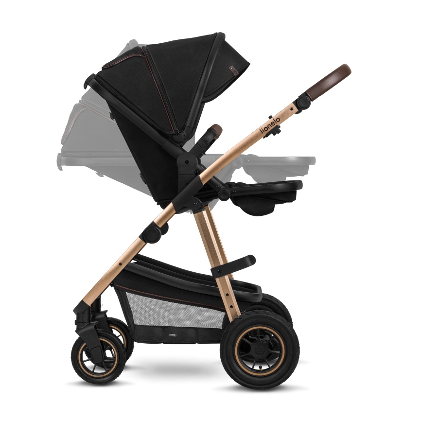 Lionelo - Kombinētie rati 2-in-1 AMBER Black Onyx