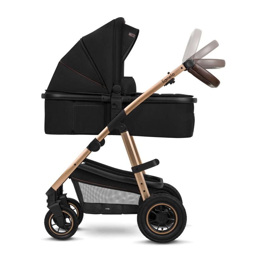 Lionelo - Kombinētie rati 2-in-1 AMBER Black Onyx