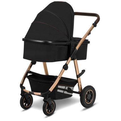 Lionelo - Kombinētie rati 2-in-1 AMBER Black Onyx