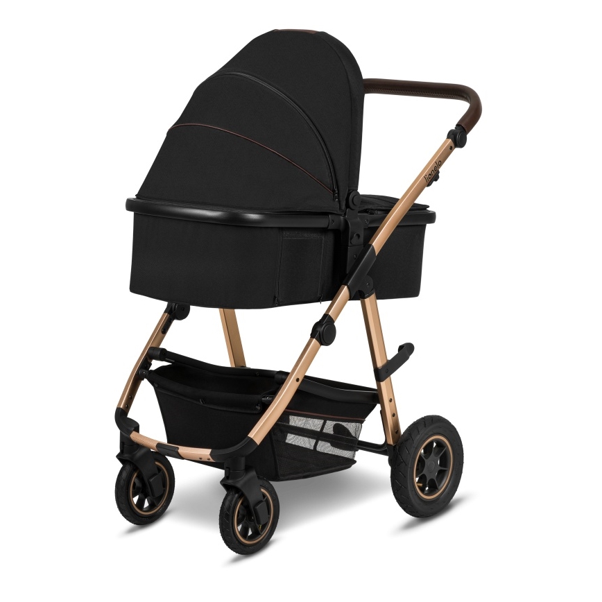 Lionelo - Kombinētie rati 2-in-1 AMBER Black Onyx