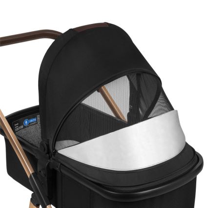 Lionelo - Kombinētie rati 2-in-1 AMBER Black Onyx