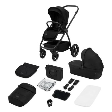Lionelo - kombinētie rati 2-in-1 MERIL Black Onyx