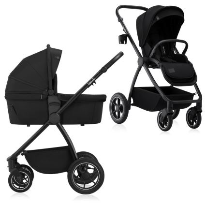 Lionelo - kombinētie rati 2-in-1 MERIL Black Onyx