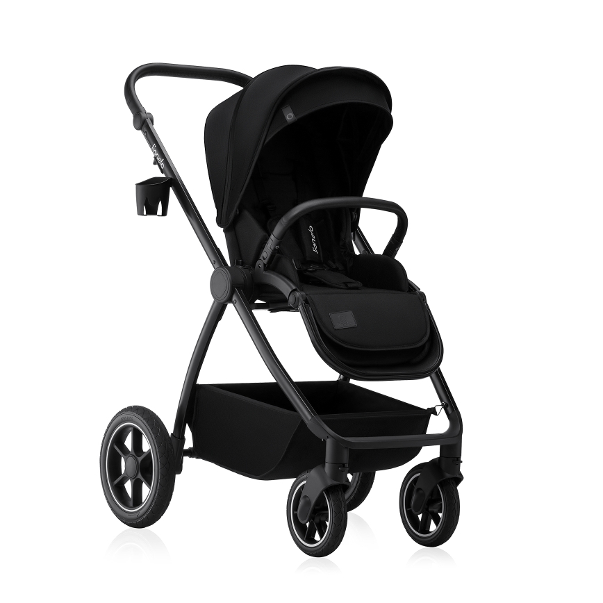 Lionelo - kombinētie rati 2-in-1 MERIL Black Onyx