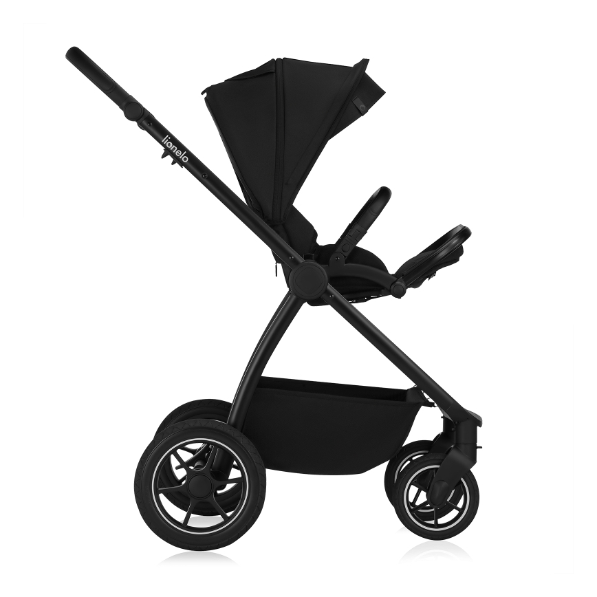 Lionelo - kombinētie rati 2-in-1 MERIL Black Onyx