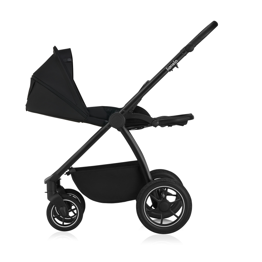Lionelo - kombinētie rati 2-in-1 MERIL Black Onyx