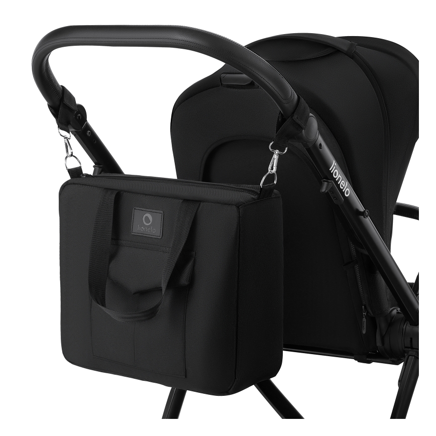 Lionelo - kombinētie rati 2-in-1 MERIL Black Onyx