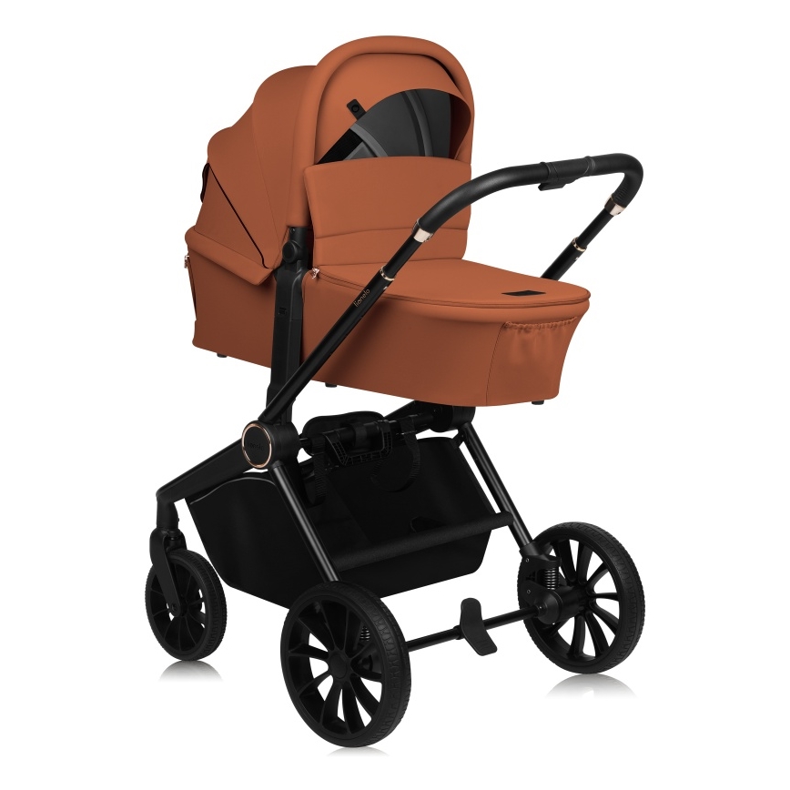 Lionelo - Kombinētie rati 2-in-1 MIKA PLUS Brown Rust