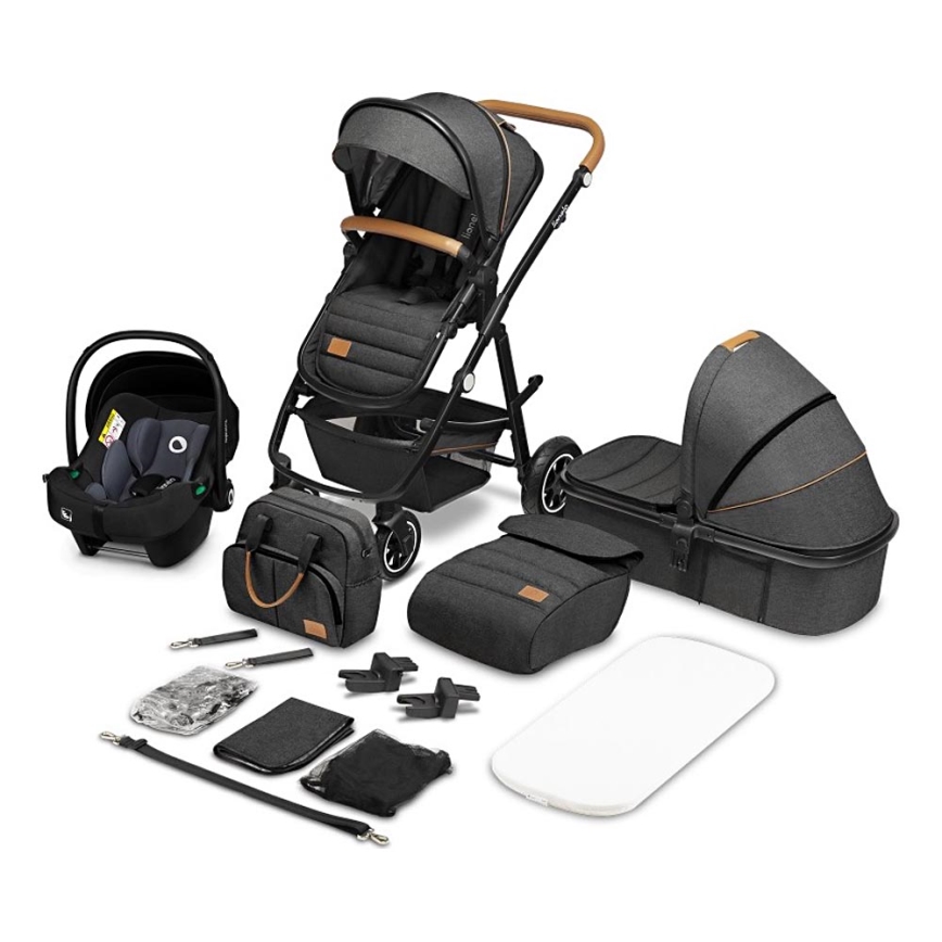 Lionelo - kombinētie rati 3‑1 AMBER Grey Graphite