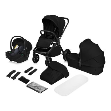 Lionelo - Kombinētie rati 3‑1 MIKA PLUS Black Onyx