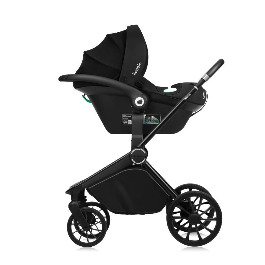 Lionelo - Kombinētie rati 3‑1 MIKA PLUS Black Onyx
