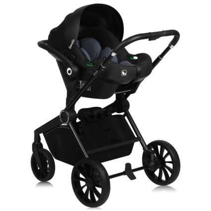 Lionelo - Kombinētie rati 3‑1 MIKA PLUS Black Onyx