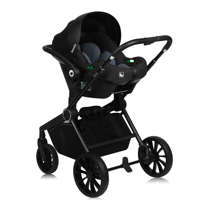 Lionelo - Kombinētie rati 3‑1 MIKA PLUS Black Onyx