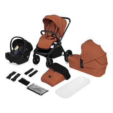 Lionelo - Kombinētie ratiņi 3 vienā MIKA PLUS rūsas brūni