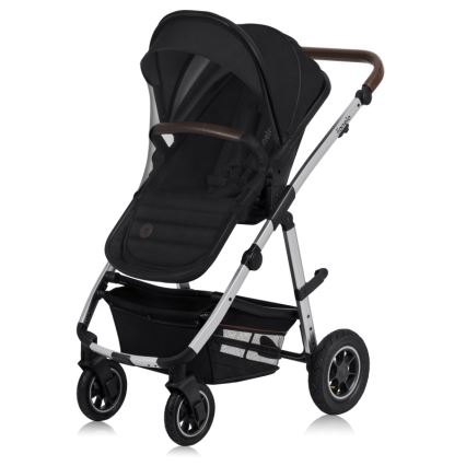 Lionelo - Kombinēts 3-in-1 ratiņš AMBER Black Silver