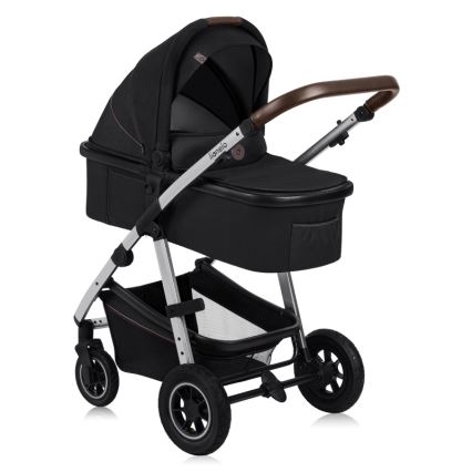 Lionelo - Kombinēts 3-in-1 ratiņš AMBER Black Silver