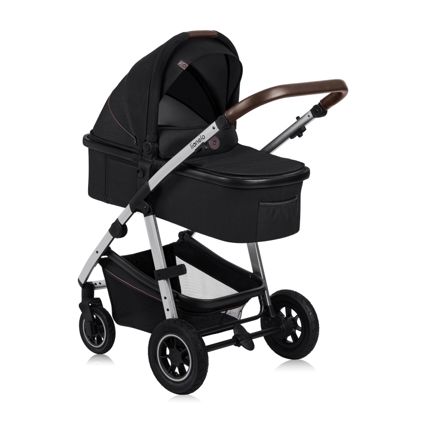 Lionelo - Kombinēts 3-in-1 ratiņš AMBER Black Silver