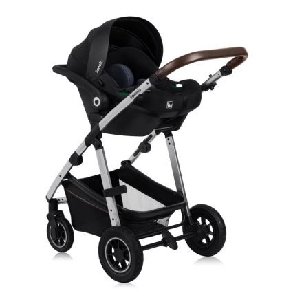 Lionelo - Kombinēts 3-in-1 ratiņš AMBER Black Silver