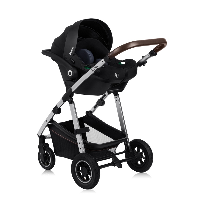 Lionelo - Kombinēts 3-in-1 ratiņš AMBER Black Silver