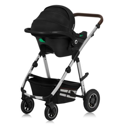 Lionelo - Kombinēts 3-in-1 ratiņš AMBER Black Silver