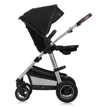 Lionelo - Kombinēts 3-in-1 ratiņš AMBER Black Silver