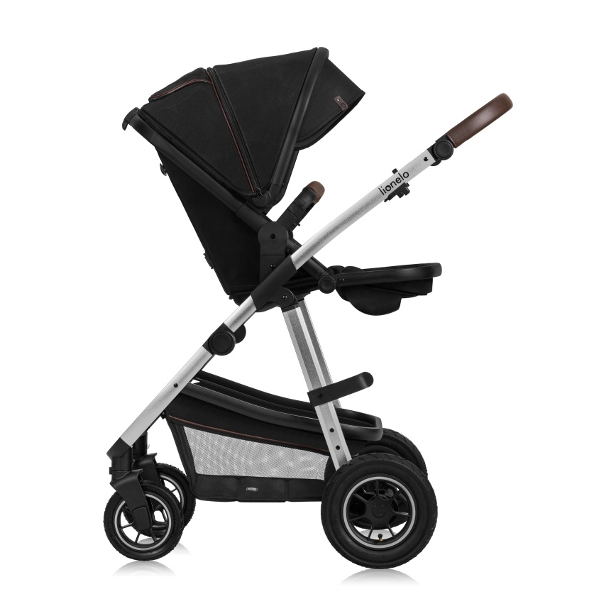 Lionelo - Kombinēts 3-in-1 ratiņš AMBER Black Silver